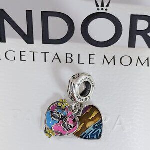 Pandora New 2022 Authentic Pandora Bead Stich & Angel Ohana Charm S925 Silver